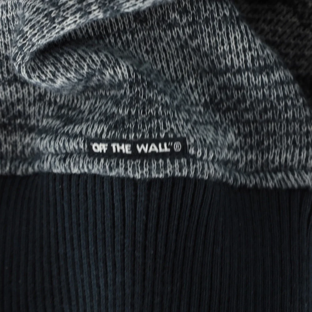 Vans Off The Wall Mens XXL Gray Marl Shawl Collar Button Front Cardigan Sweater